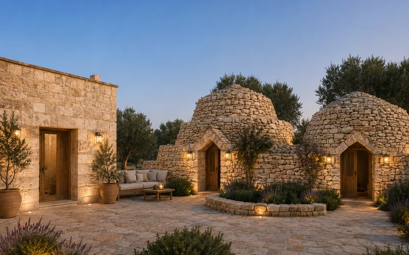 Land with old Trullo and olive trees